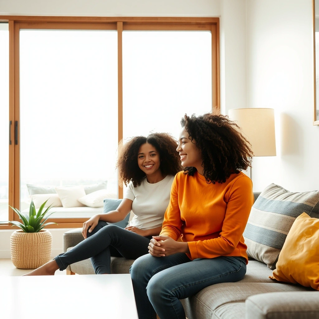 Delighted client setting